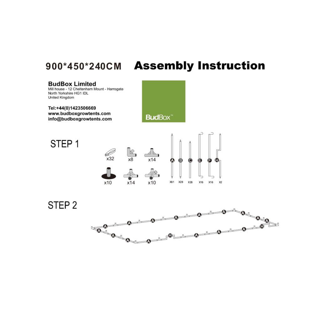 BudBox White PRO Titan IX 900x450x240 cm druhý boční pohled