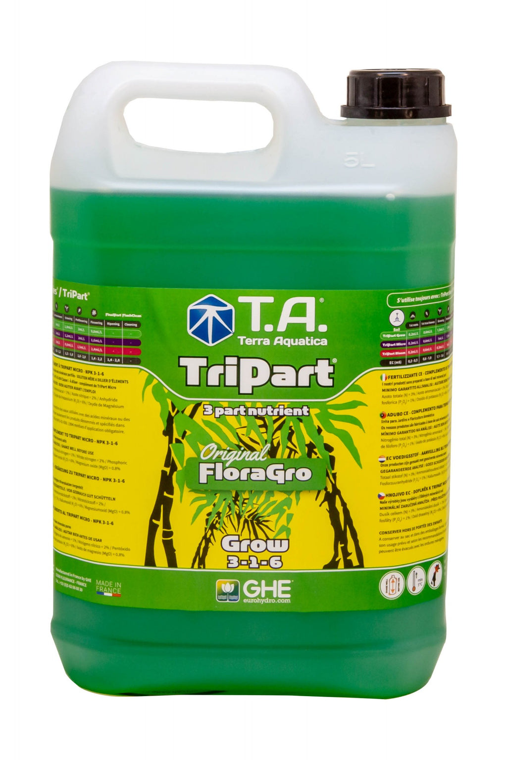 Terra Aquatica TriPart Grow 5 l widok z boku
