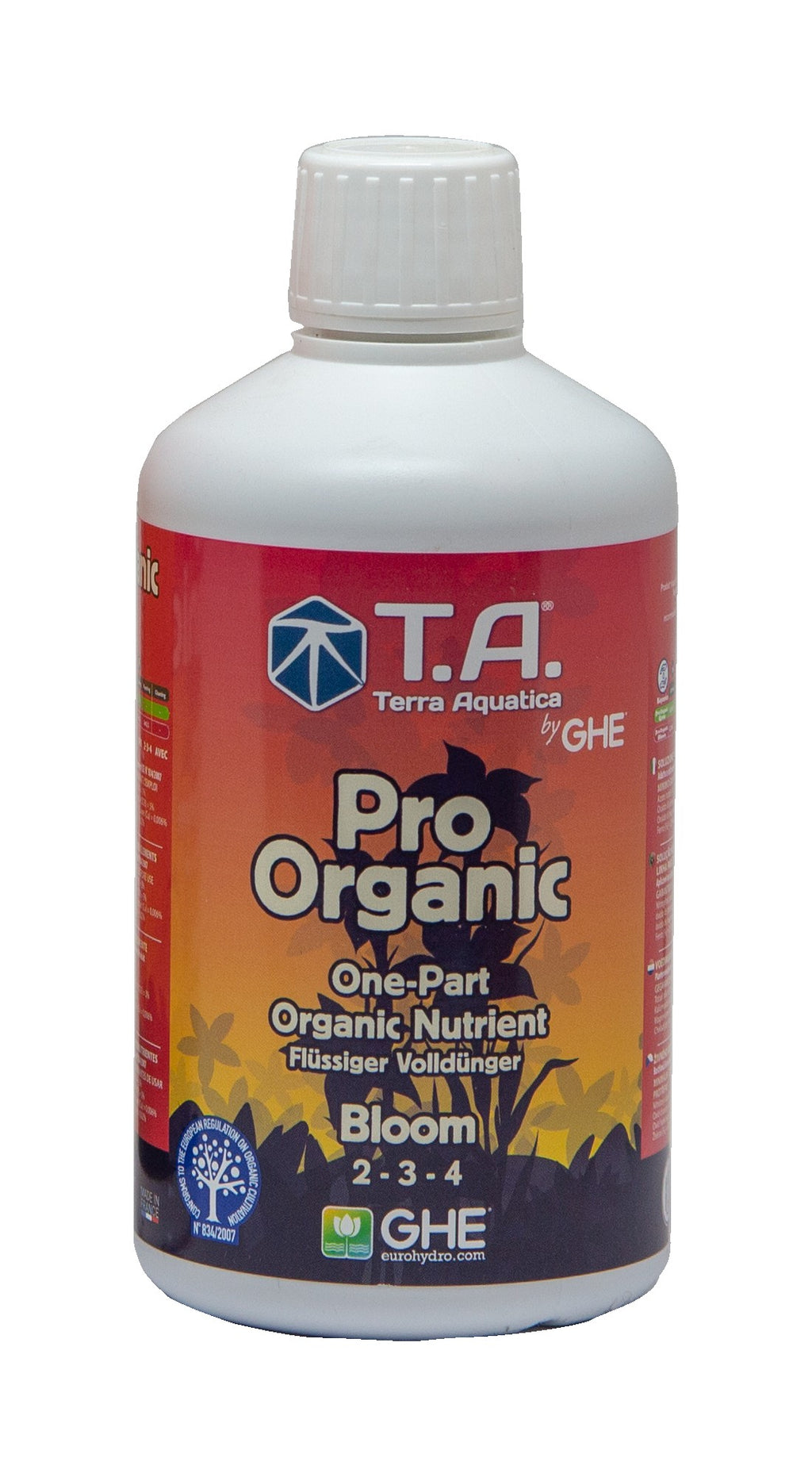 Terra Aquatica Pro Organic Bloom 500 ml, widok z boku