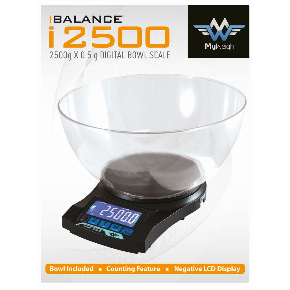 Digitální váha My Weigh i2500 - 2500 g x 0.5 g druhý boční pohled