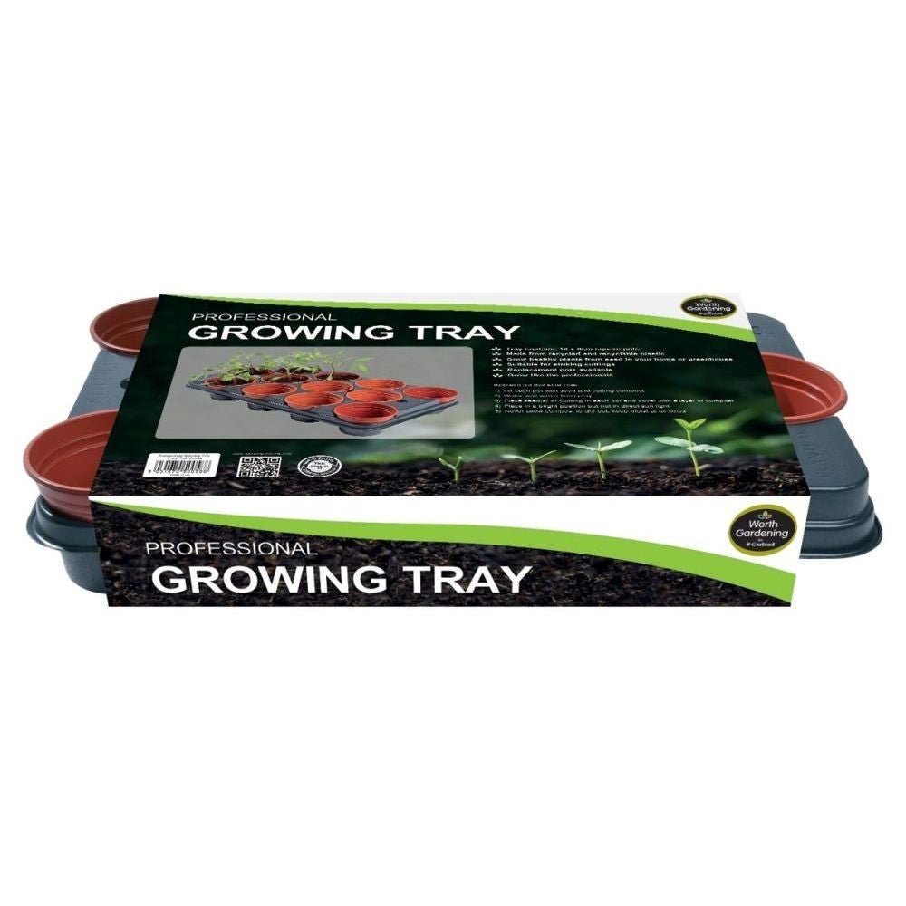 Garland sadbovací plato s květináči Professional Growing Tray 12, 54x30.5x9.5 cm boční pohled