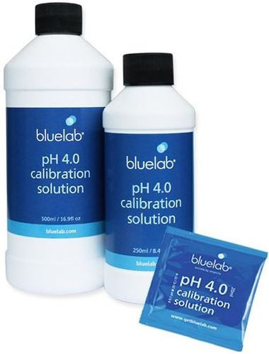 Bluelab pH 4.0 18 ml, kalibrační roztok boční pohled