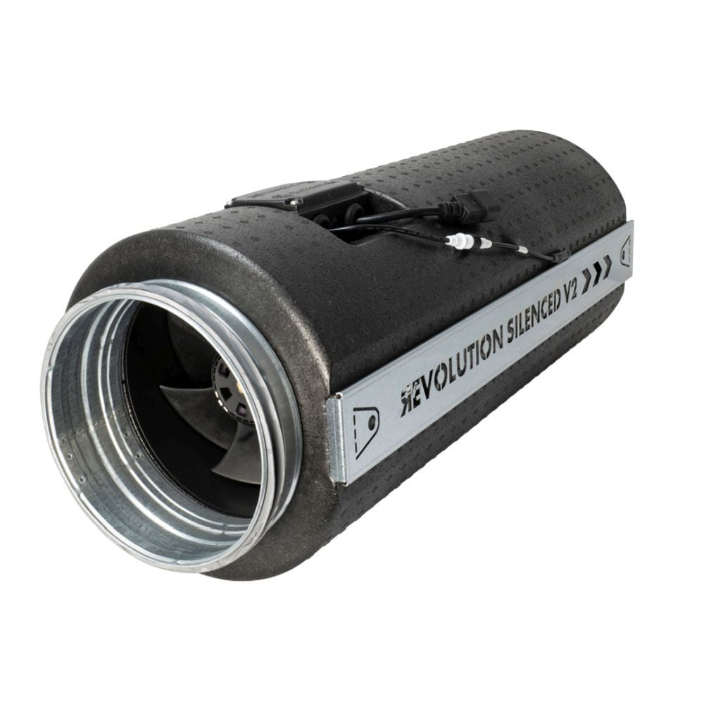 SystemAir Revolution Silenced V2 EC Vector 200 mm, 1345 m3/h vue de face