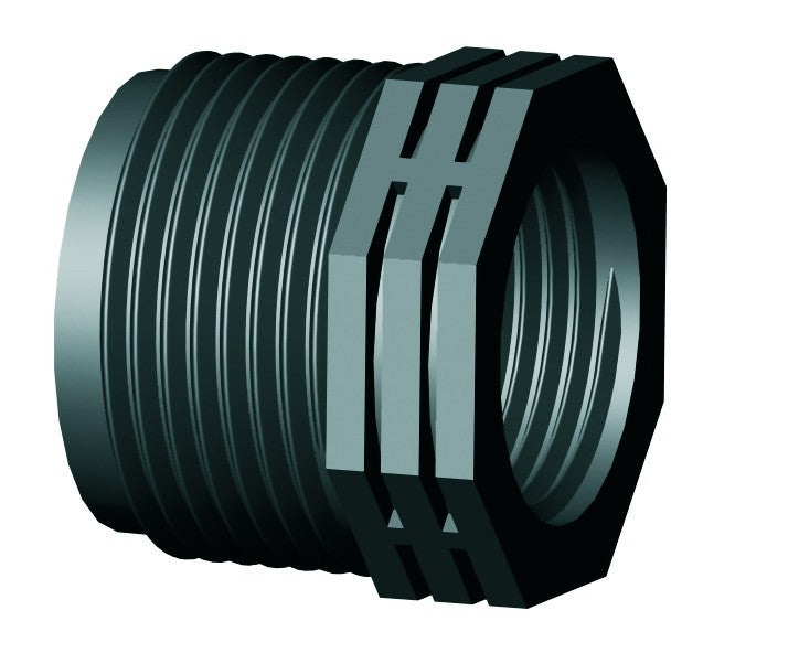 Irritec PP redukce vnitřní závit/vnější závit 1″ x 3/4″ boční pohled