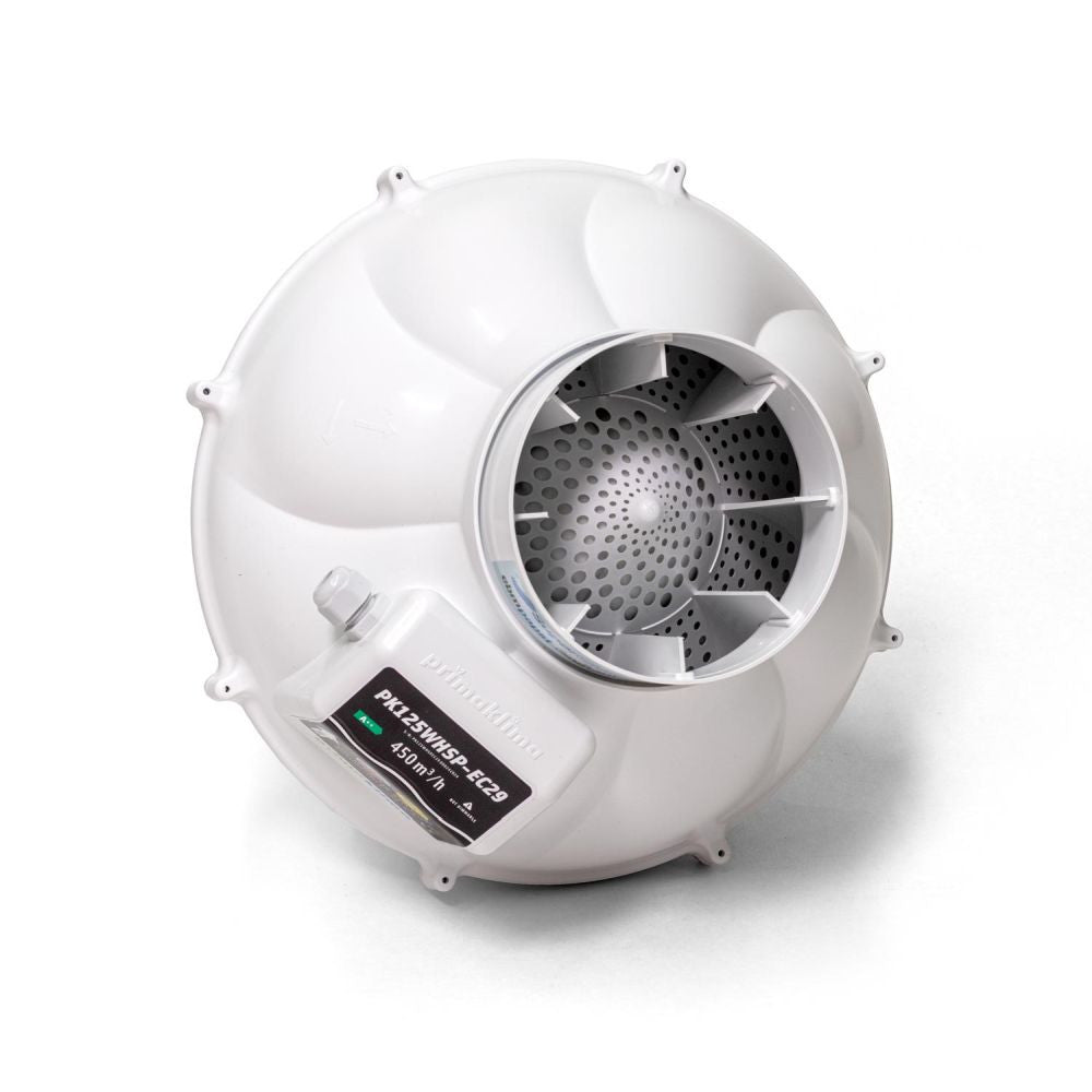 Prima Klima ventilator Whisperblower EC 125 mm - 450 m3/h, EC motor zonder regeling achteraanzicht
