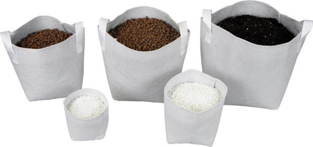 Tex Pot witte stoffen bloempot 3 l zijaanzicht