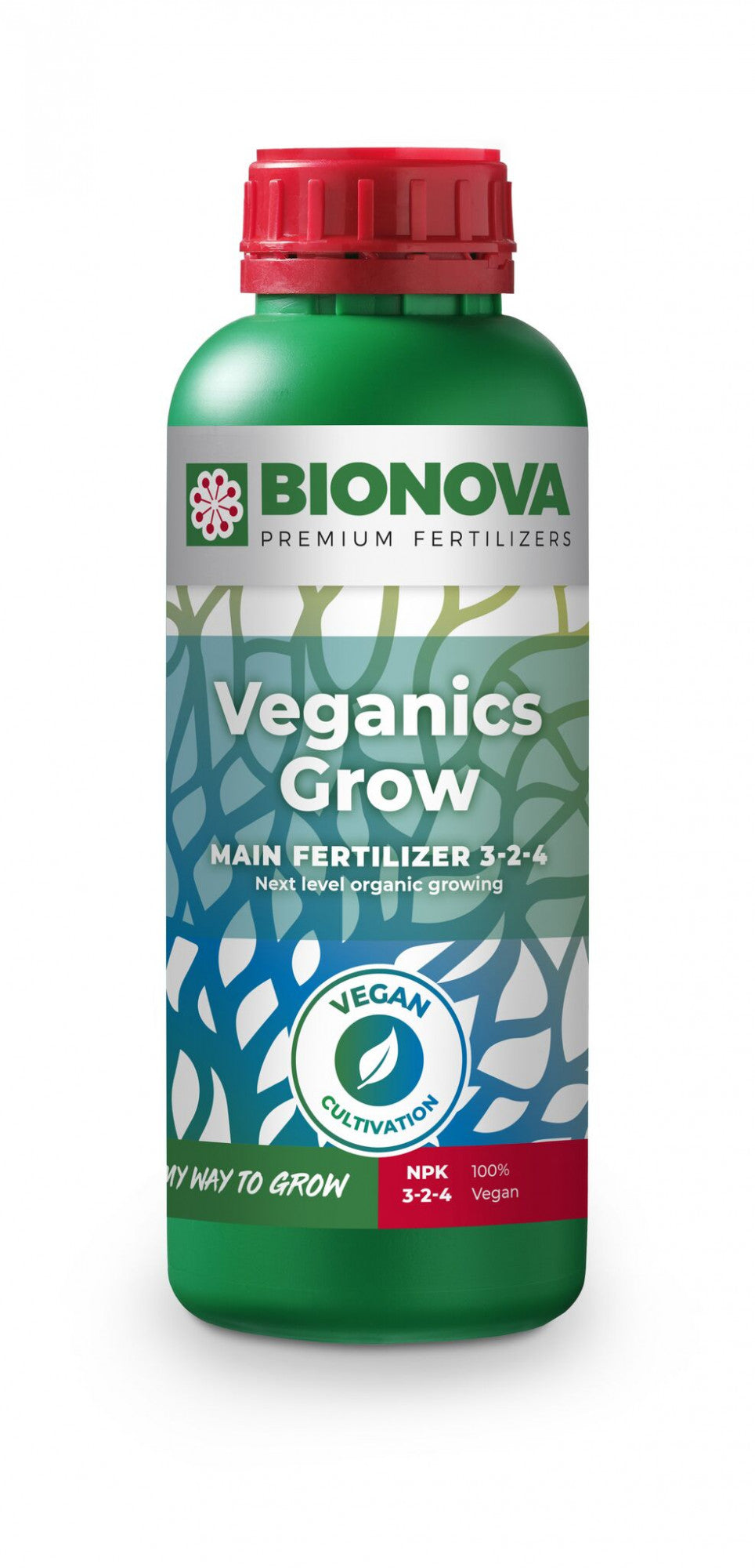 BioNova Veganics Grow 1 l boční pohled