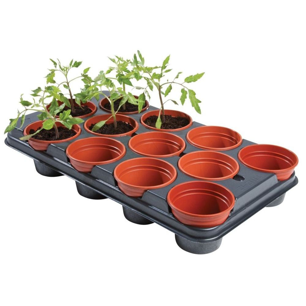 Garland sadbovací plato s květináči Professional Growing Tray 12, 54x30.5x9.5 cm pohled zepředu
