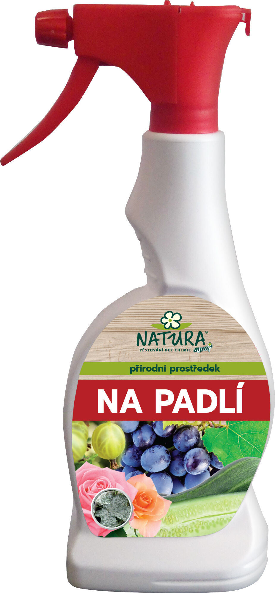 AGRO NATURA Přírodní přípravek na padlí 500 ml, RTD rozprašovač boční pohled