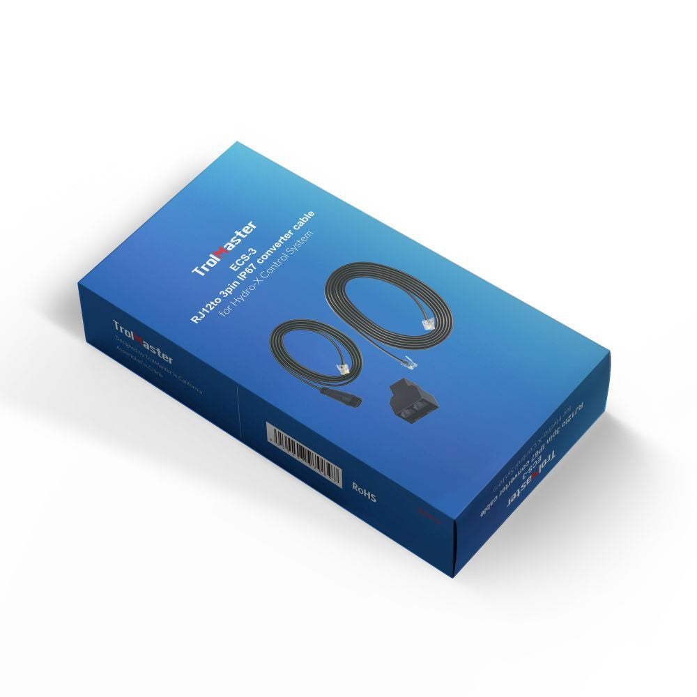 Trolmaster RJ12 na Waterproof Connector Converter Cable se závitem (ECS-3) pohled zepředu