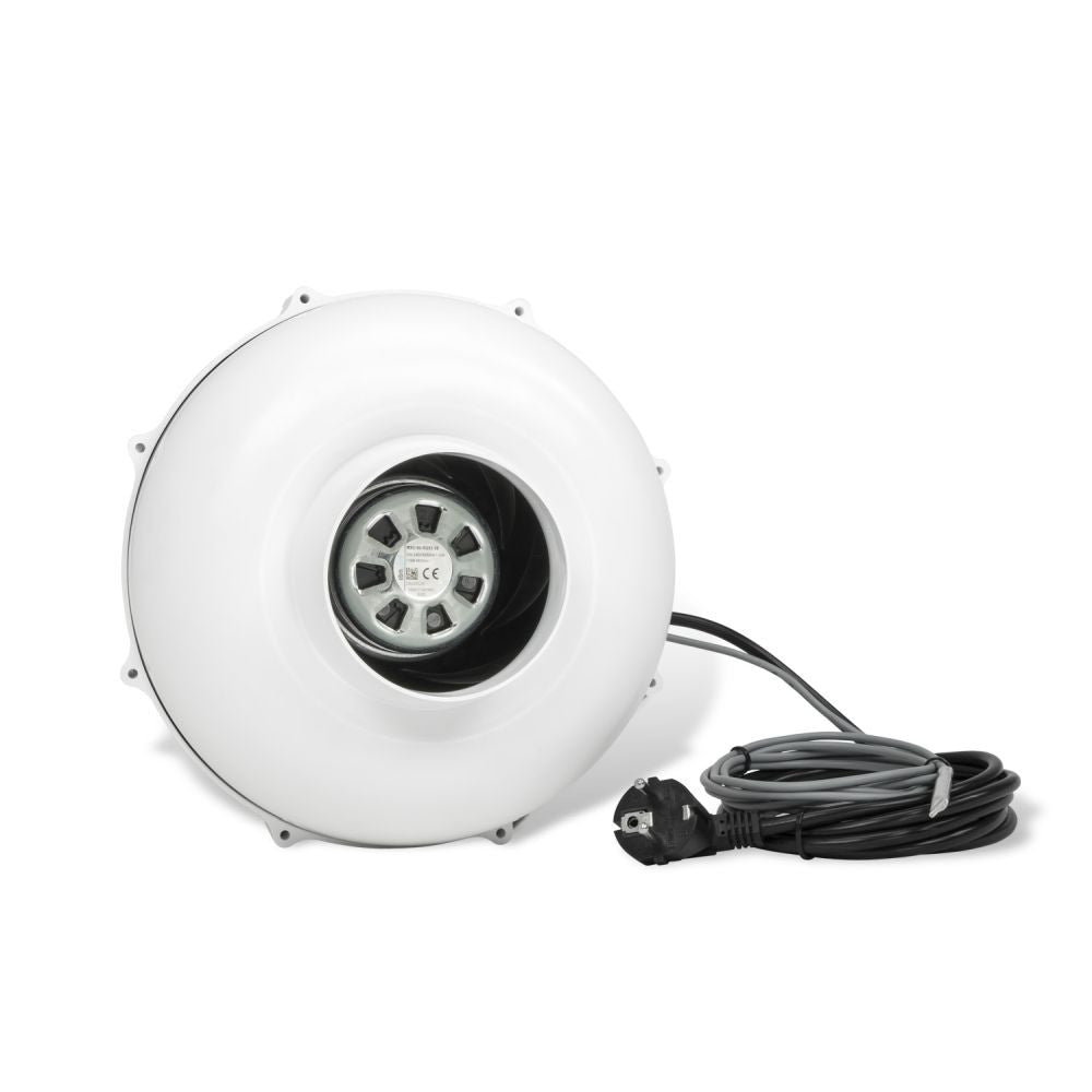 Prima Klima ventilator PK100-EC-TC 100 mm - 580 m3/h, EC motor en toerentalregeling op temperatuur zijaanzicht