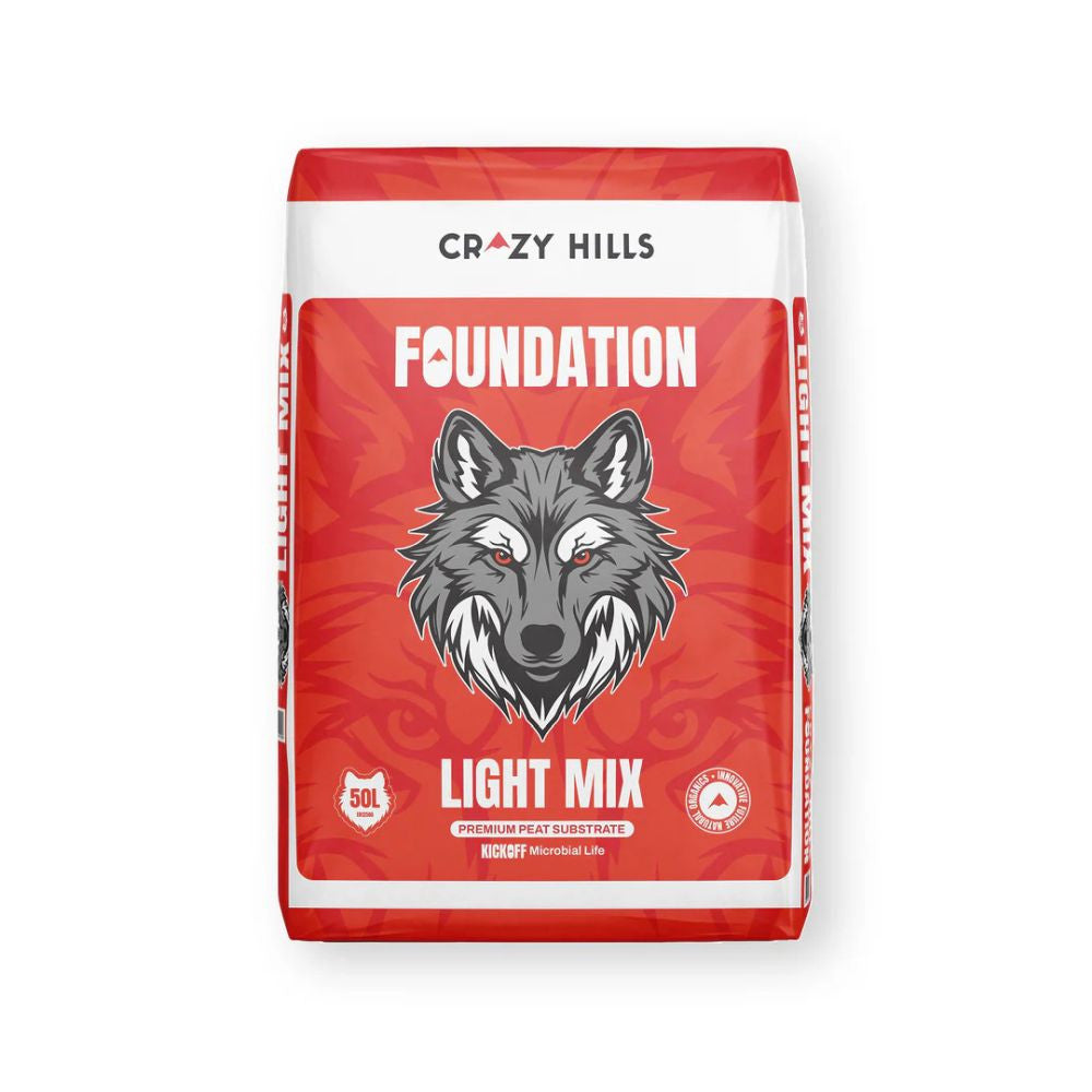 Crazy Hills Foundation Light Mix 50 l, pěstební substrát pohled zepředu