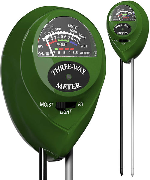 Airontek pH-meter, vochtigheidsmeter, lichtmeter zijaanzicht