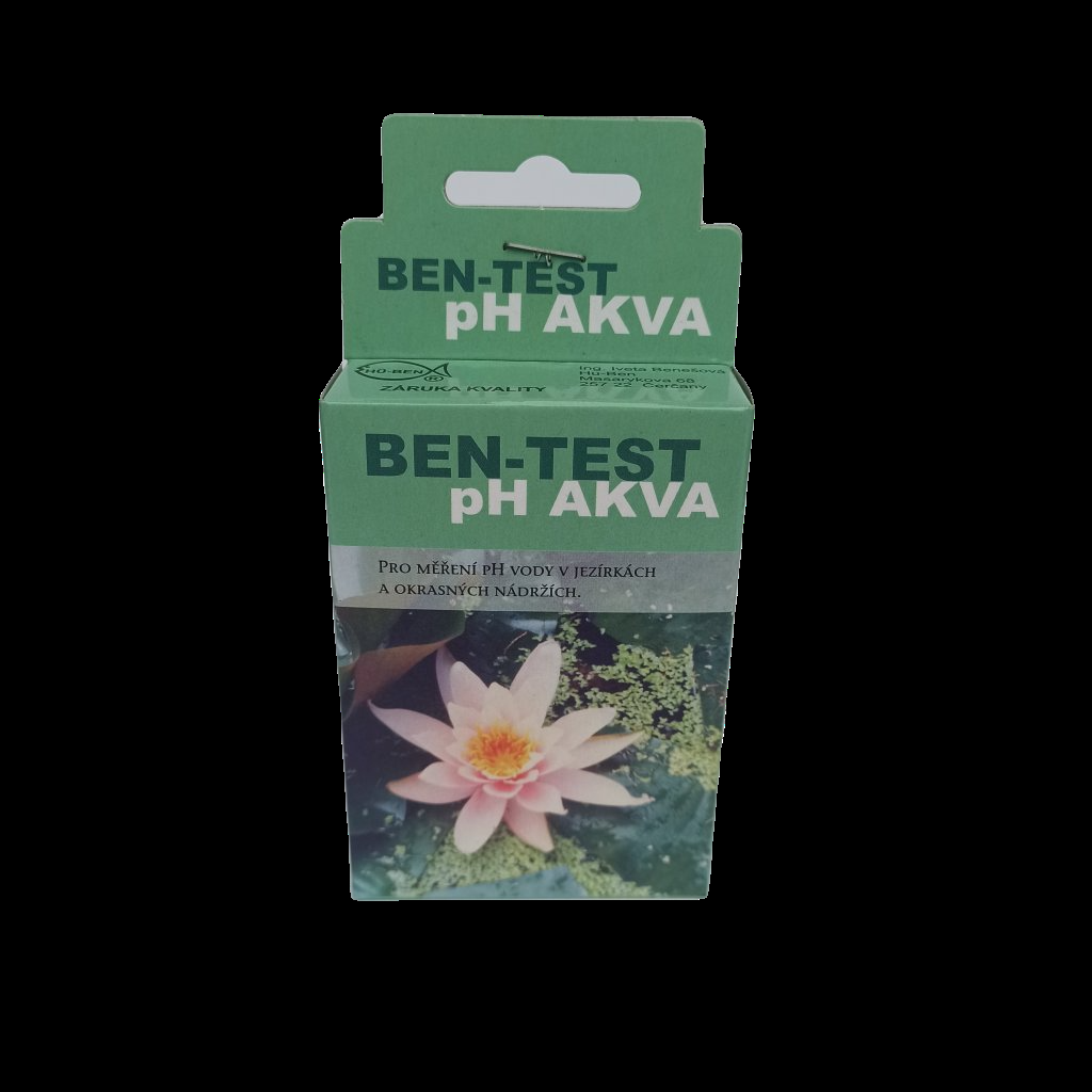 pH test na vodu (BEN-TEST) boční pohled
