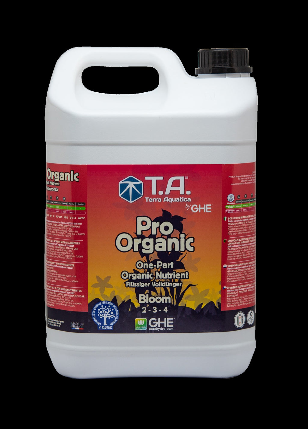 Terra Aquatica Pro Organic Bloom 5 l, widok z boku
