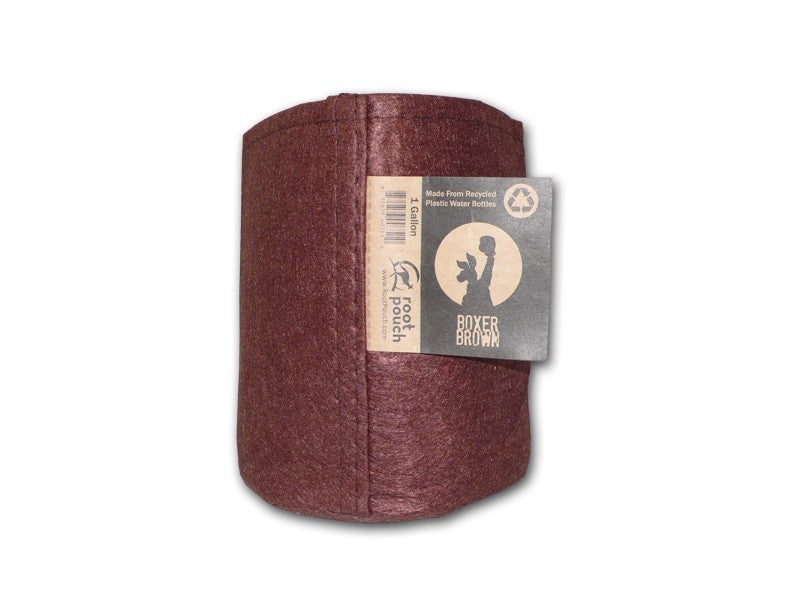 Root Pouch Boxer Brown květináč textilní 15x19 cm - 3.8 l pohled zepředu