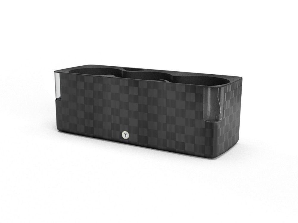 Plastkon Cobble Trio chytrý květináč Antracit, 39.7x14x14 cm boční pohled