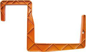 Plastkon blomsterkasseholder plast Universal Terrakotta, 12 cm til kant set fra siden