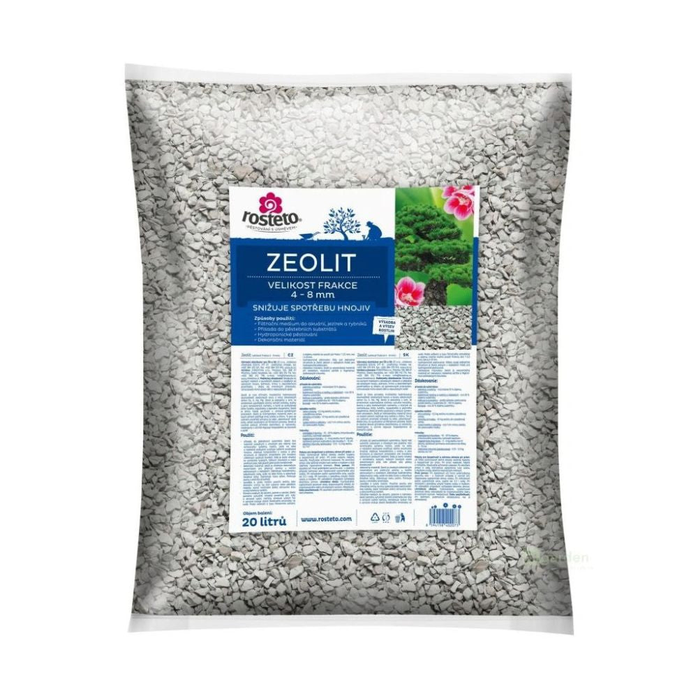 Zeolit, frakce 4-8 mm 20 l pohled zepředu