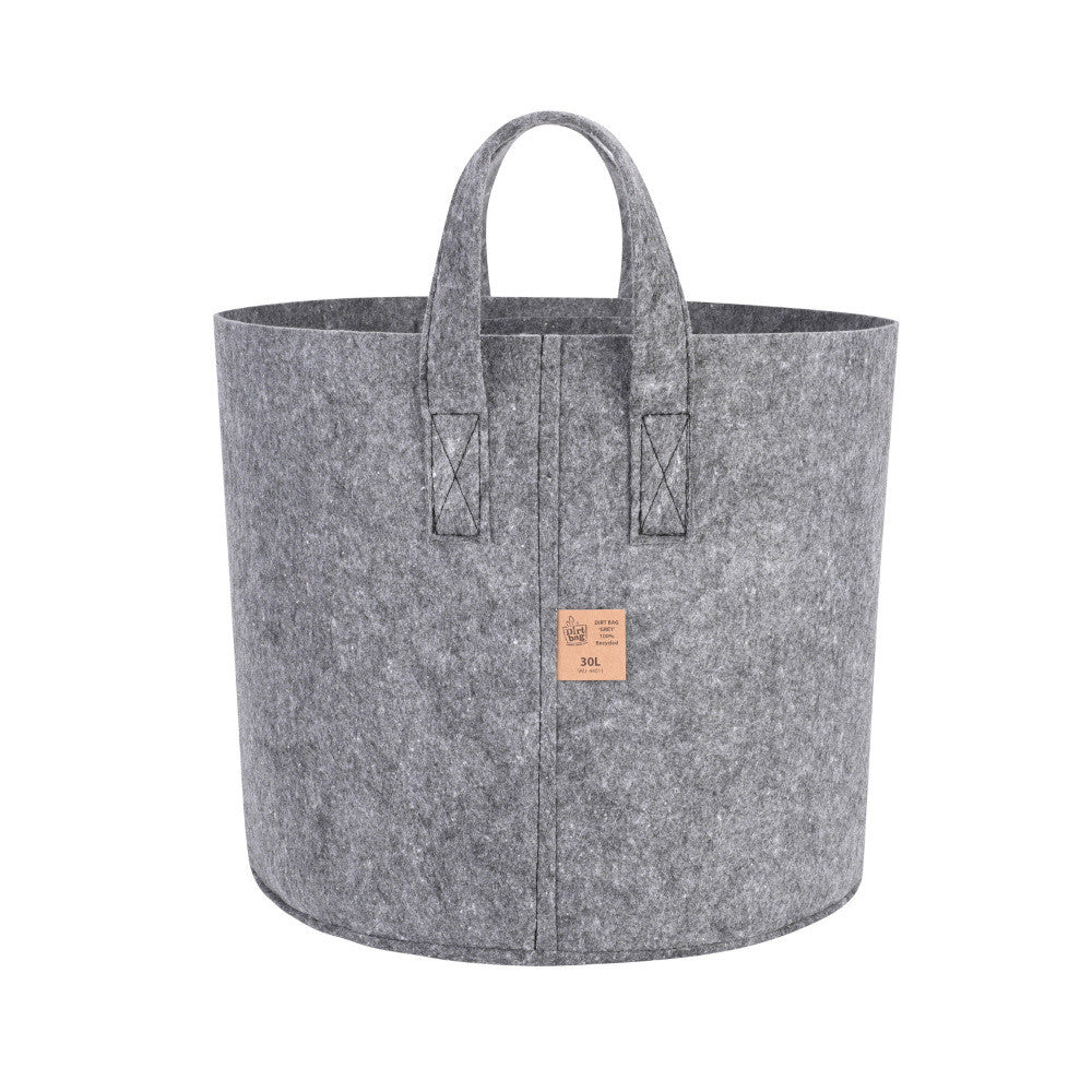 Dirt Bag Grey fabric planter 35x29 cm - 30 l front view