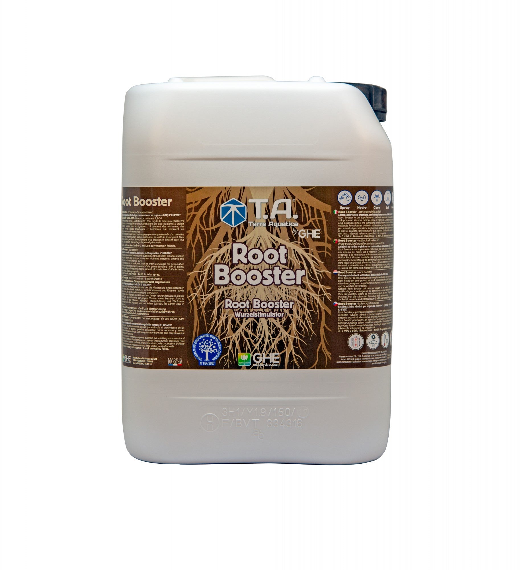 Terra Aquatica Root Booster Organic 10 l boční pohled