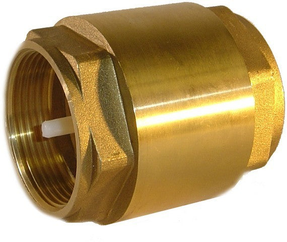 Check valve, brass, 3/4" 2 x thread side view