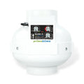 Prima Klima ventilator PK125-EC-TC 125 mm - 680 m3/h, EC motor en toerentalregeling op temperatuur vooraanzicht