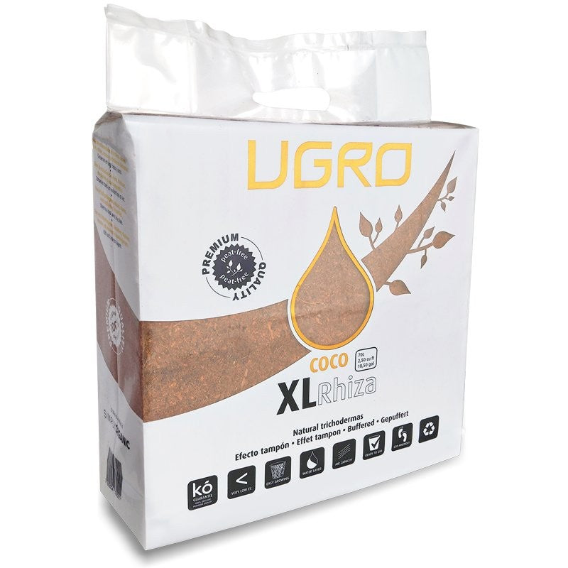 U Gro XL Rhiza 70 l, dehydrated coconut mycorrhiza side view