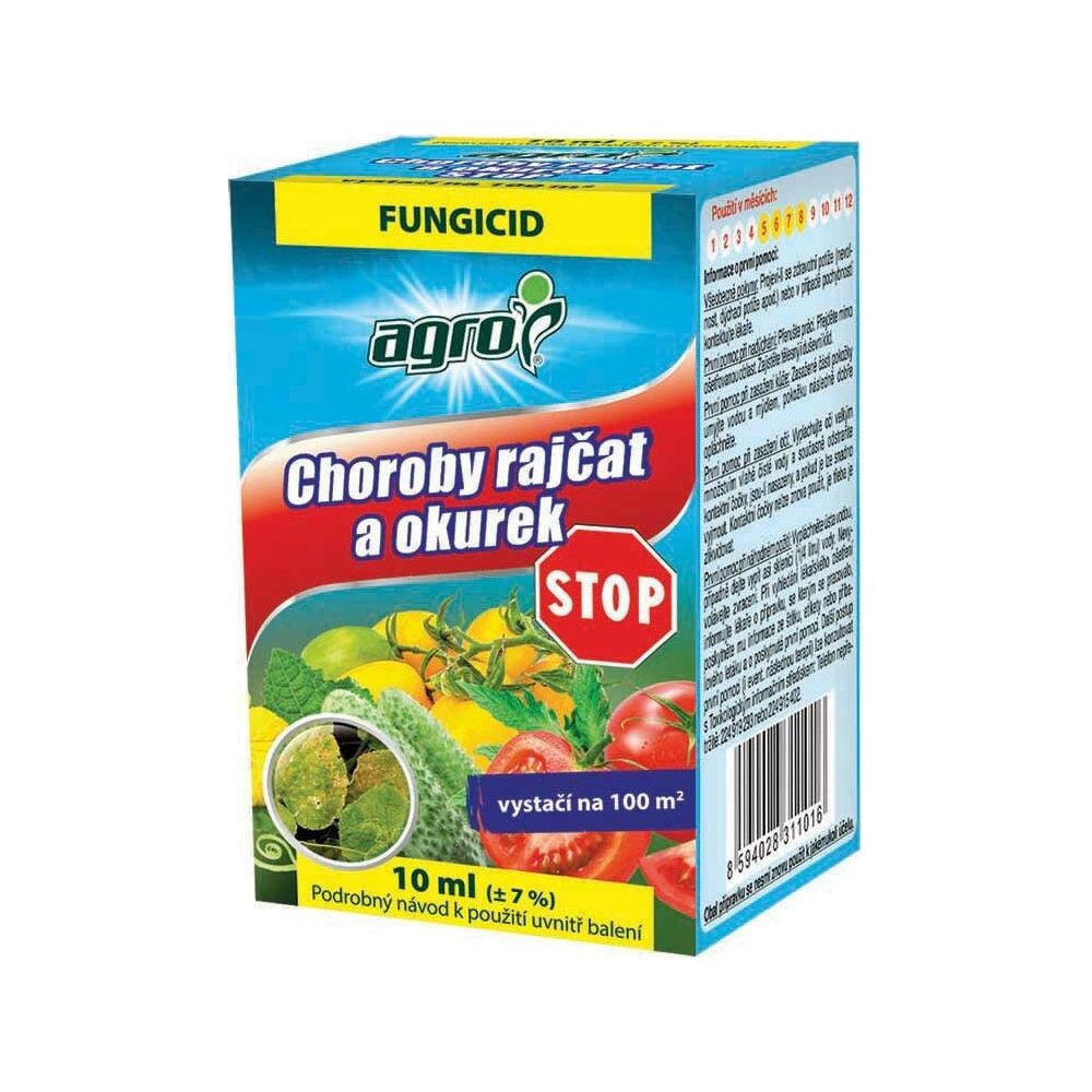 AGRO Choroby rajčat a okurek STOP 10 ml pohled zepředu