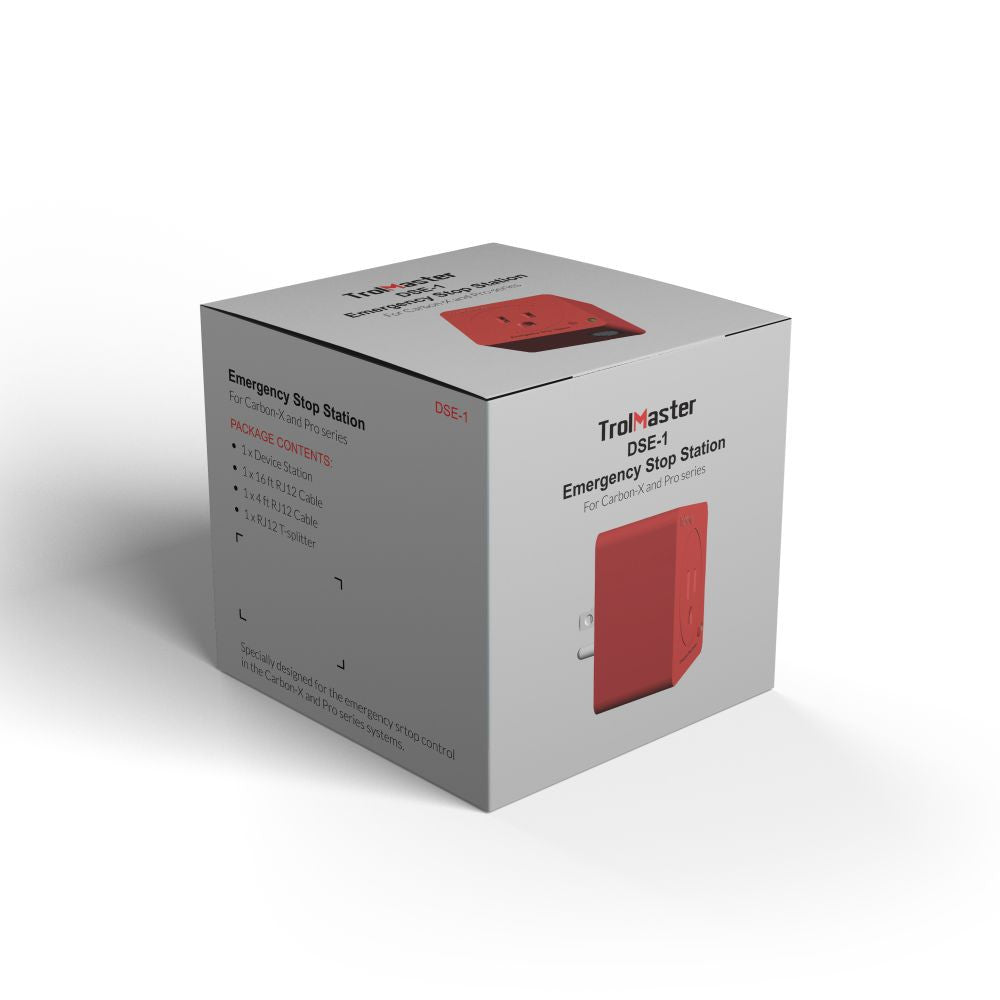 Trolmaster CO2 Emergency Stop Station & Cable set (DSE-1E) - bez adaptéru (Schuko DE koncovka) pohled zepředu