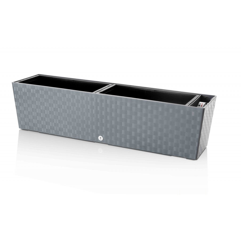 Plastkon samozavlažovací truhlík Supreme Kamenná šedá, 74.6x19.3x19 cm detailní pohled