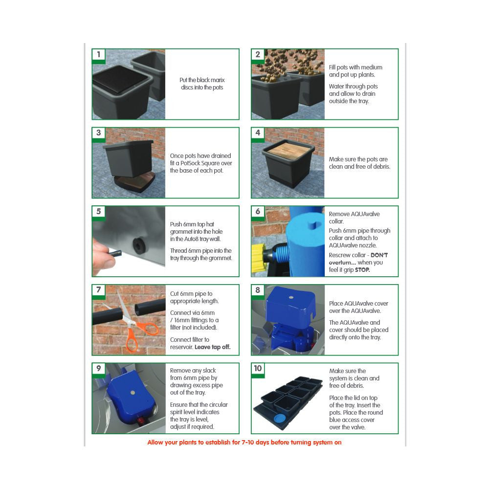 AutoPot Auto8 systém s 15l květináči, s nádrží Flexitank 100 l detailní pohled