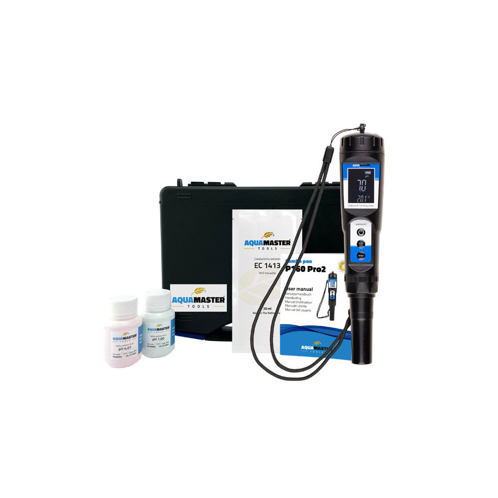 Aqua Master Tools kombinovaný pH metr P160 PRO 2.0 (pH, EC, PPM, TDS, Teplota) pohled zepředu