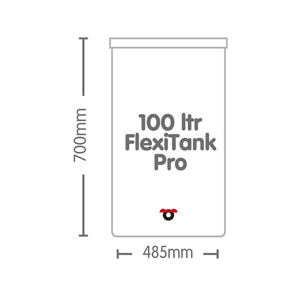 Autopot-tank Flexitank PRO 100 l side view