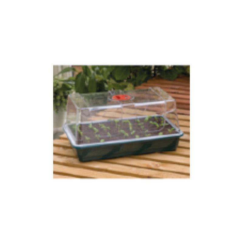 Garland skleník Small High Dome Propagator Black s drenáží, tvrdý plast, nevyhřívaný, 23x17x18 cm boční pohled