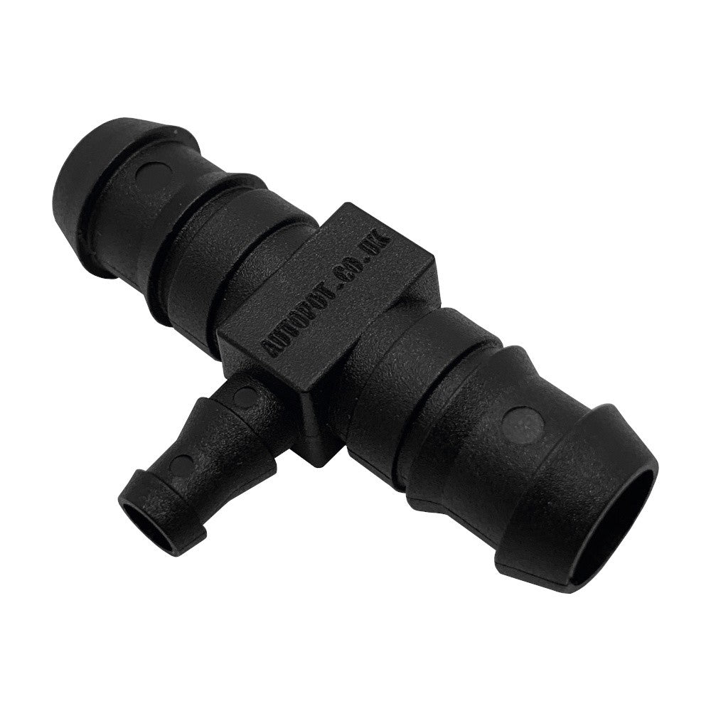 Autopot 16 mm T spoj 9 mm odbočka (Aquavalve5) pohled zepředu