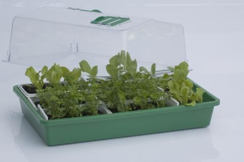 HGA Garden Propagator 43, skleník, tvrdý plast, nevyhřívaný, 38x24x18 cm boční pohled