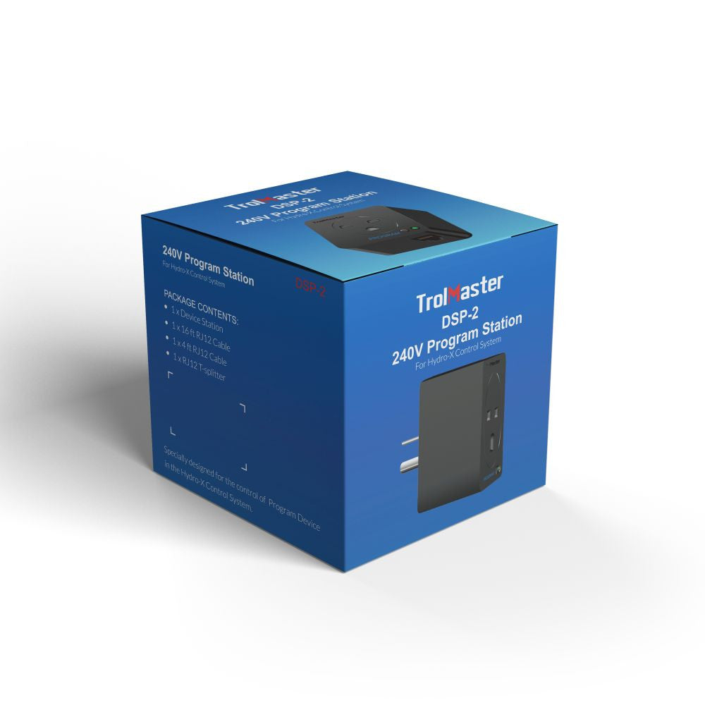 Trolmaster 240V Timerprogramsenhedsstation (DSP-2E) - med adapter (CZ/EU stik) frontudsigt