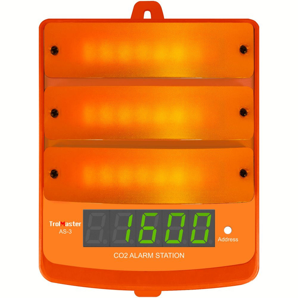 Trolmaster CO2 Alarm Station, orange lys (AS-3) bagside
