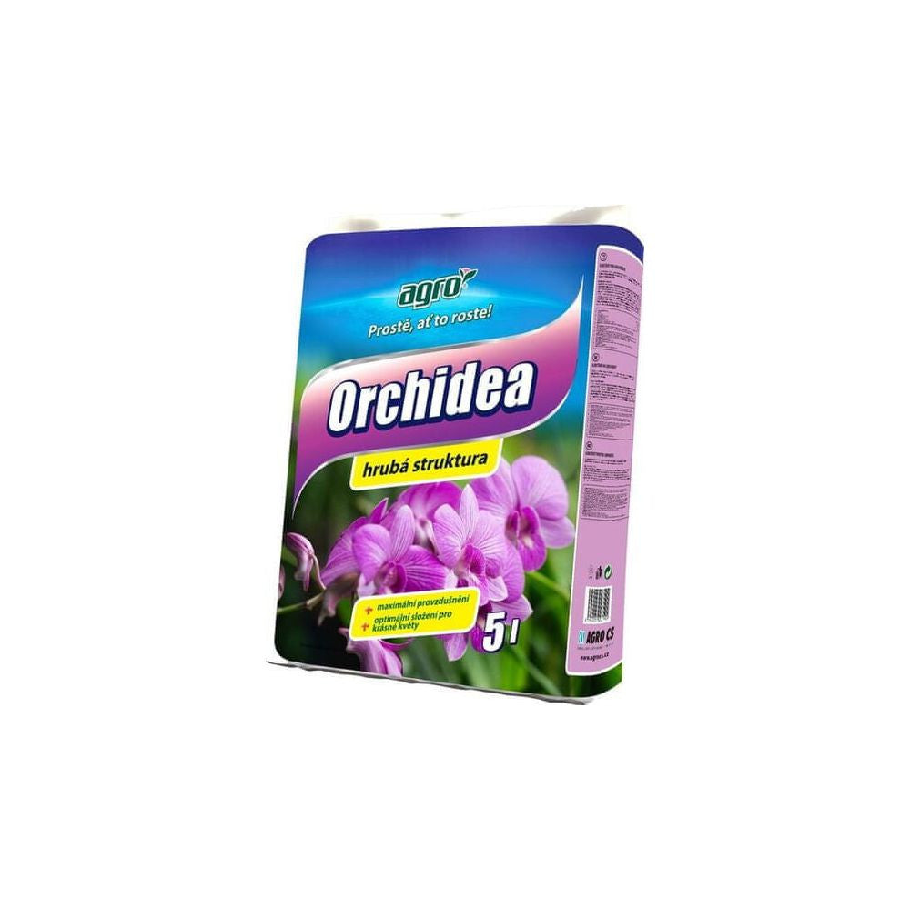 Agro substrát pro orchideje 5 l pohled zepředu