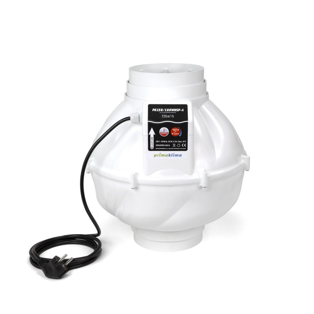 Prima Klima Ventilator Whisperblower 150-160 mm - 1000 m3/h, 1-stufige Seitenansicht