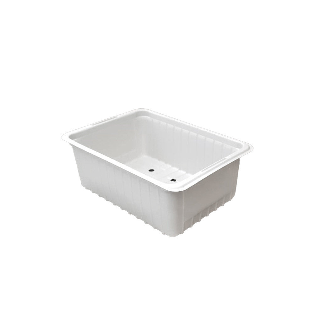 Malá výsevní miska na semínka a microgreens, 14.3x9.6x5.1 cm, BALENÍ 100 ks pohled zepředu