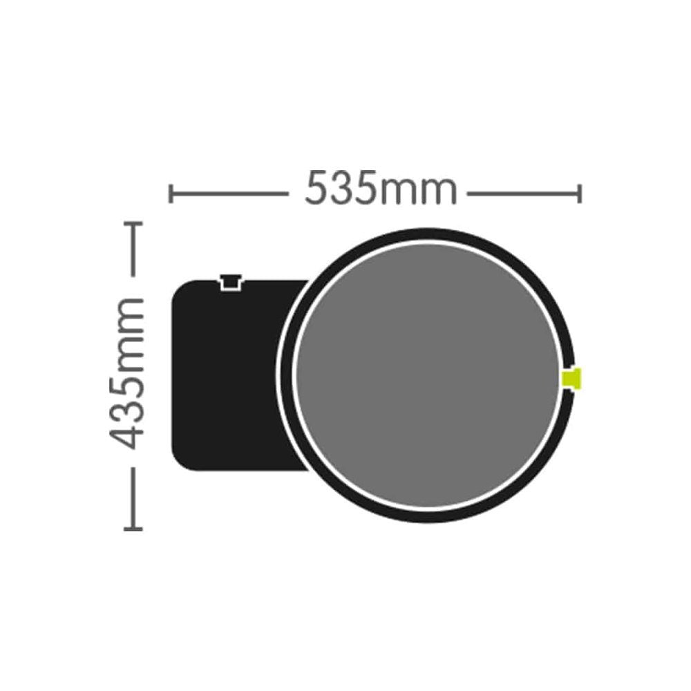 Autopot 1Pot XXL plateau&couvercle noir plateau avec couvercle (Aquavalve5) vue latérale