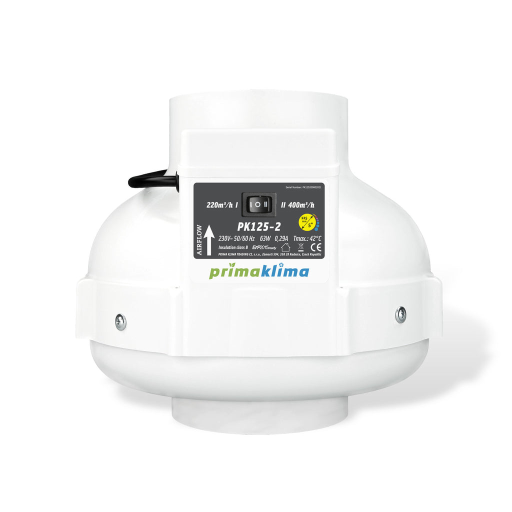 Prima Klima ventilator PK125-2 125 mm - 220/420 m3/h, 2-snelheid vooraanzicht