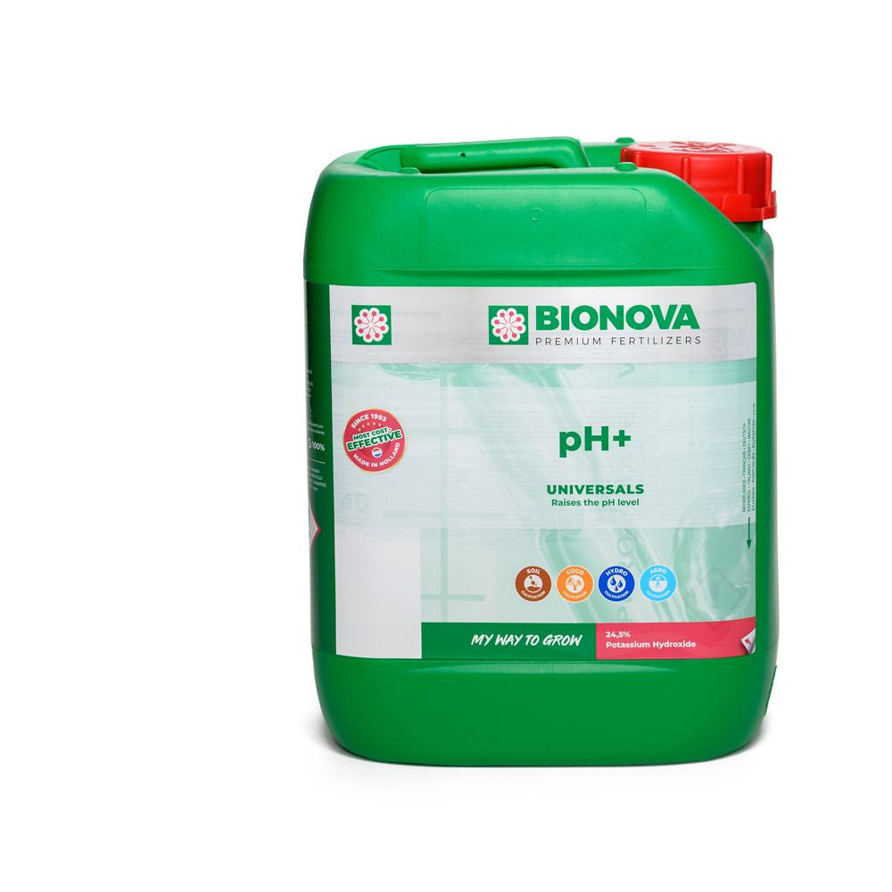 BioNova pH+ (KOH 24,5 % hydroxid draselný) 5 l pohled zepředu