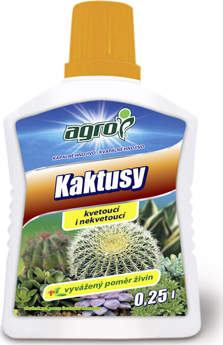 AGRO Kapalné hnojivo pro kaktusy 250 ml boční pohled