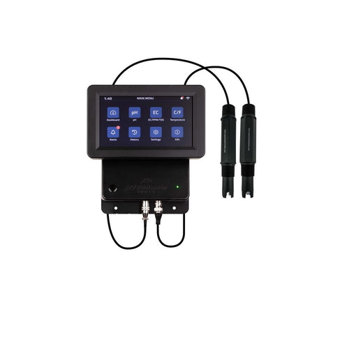Aqua Master Tools Controller C800 Pro Inline (pH, EC, PPM, TDS& teplota) pohled zepředu