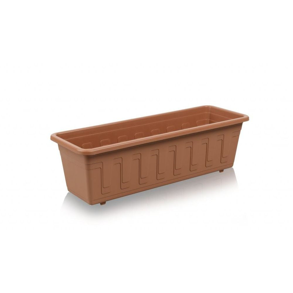 Plastkon truhlík Garden Terakota, 50x17x15 cm pohled zepředu