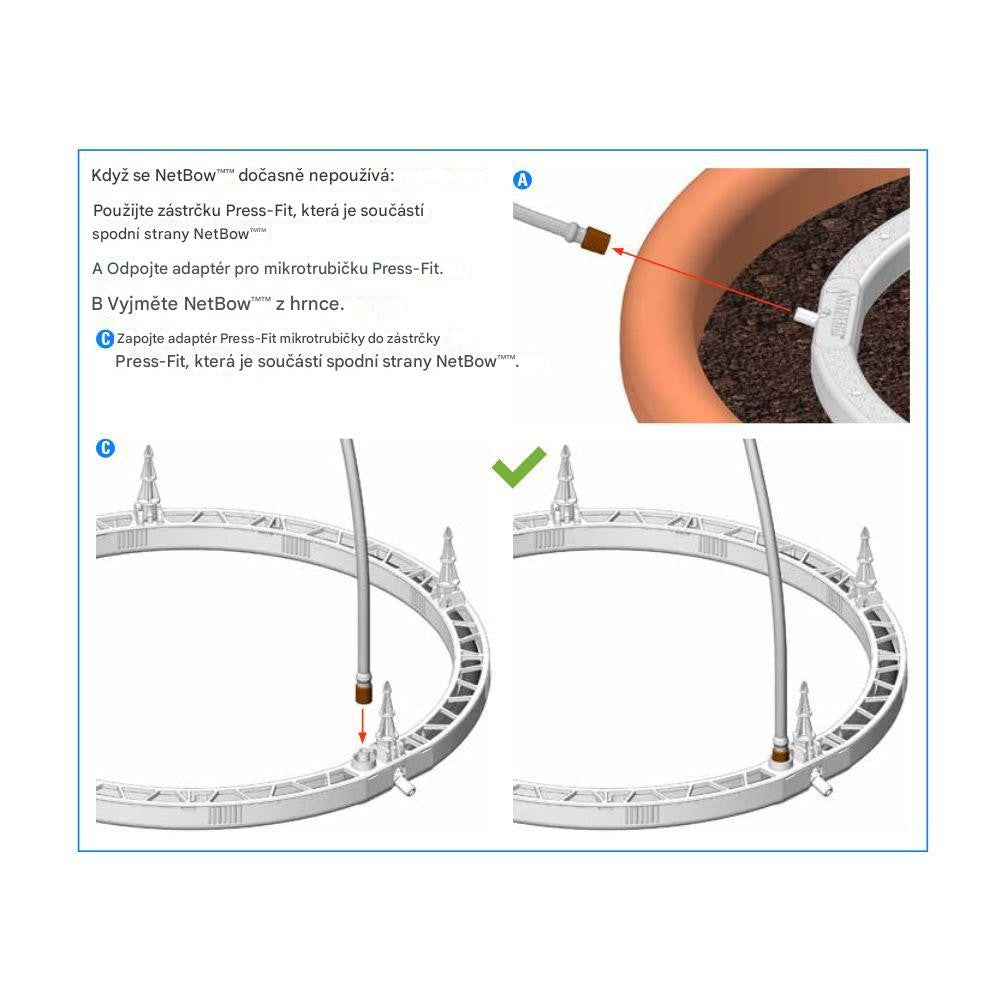 Anneau d'irrigation Netafim Netbow 25 cm, vue détaillée