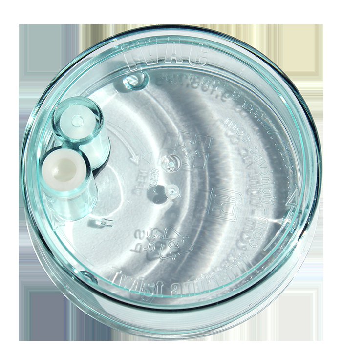 TightVac iVac 60 ml, vzduchotěsná dóza průhledná boční pohled